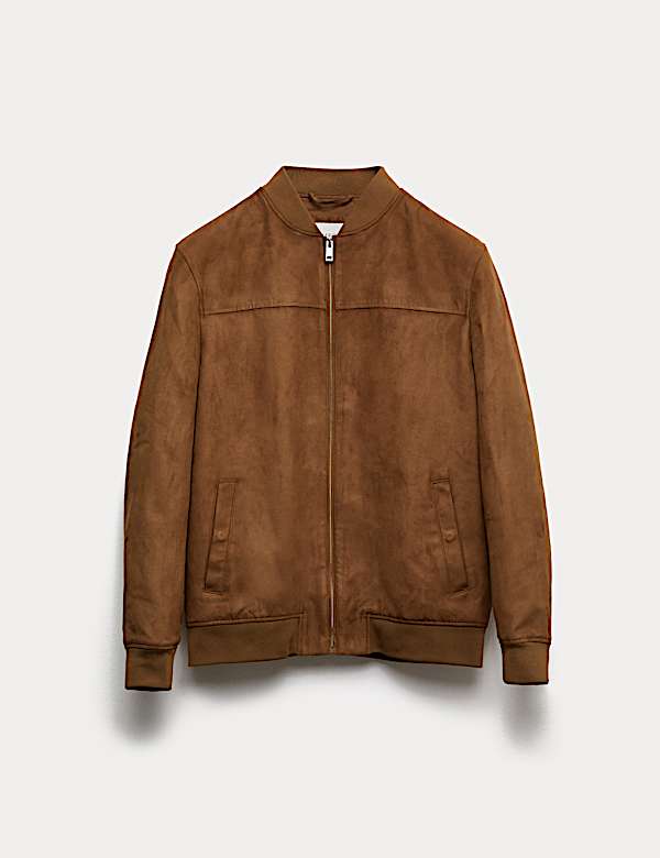 Cazadora bomber imitación de ante - US