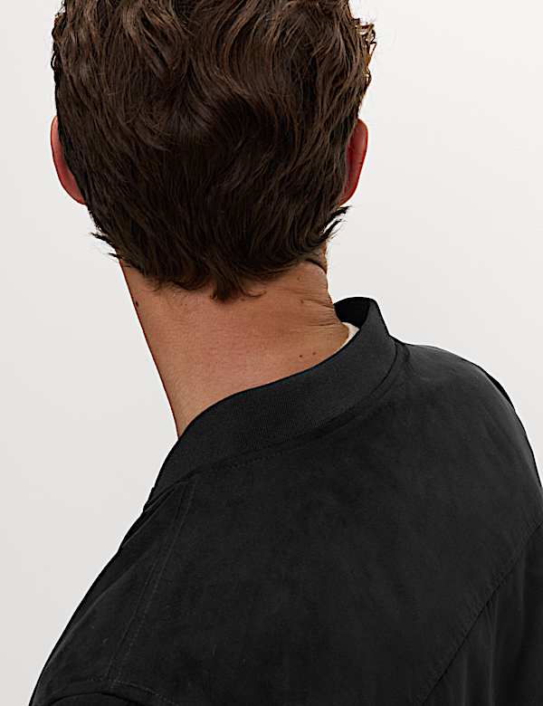 ז'קט בומבר דמוי זמש - IL