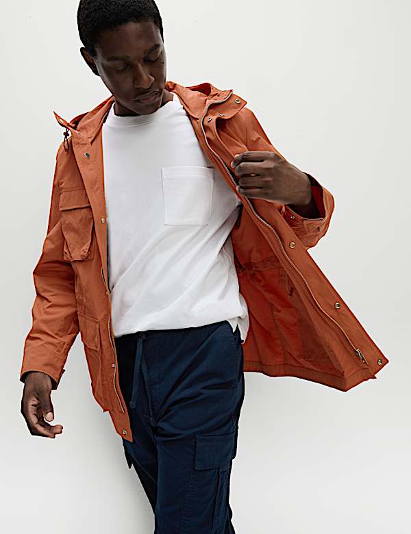 4 Pocket Hooded Field Jacket - NL