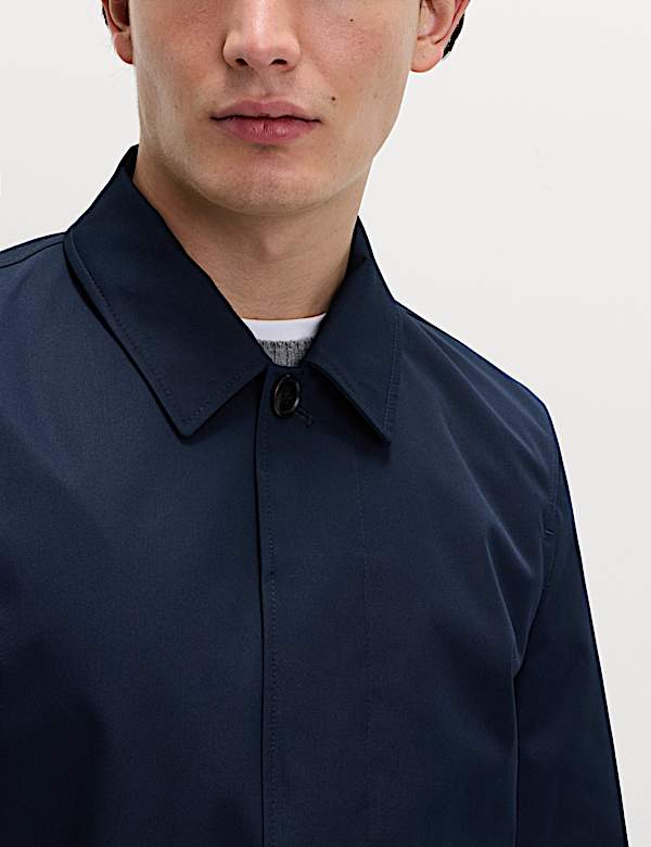 Cotton Blend Car Coat Mac