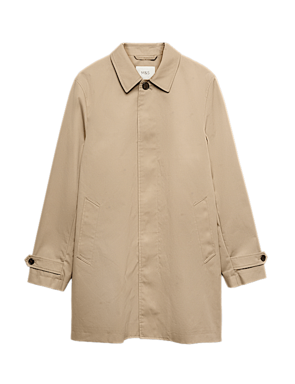Cotton Blend Car Coat Mac
