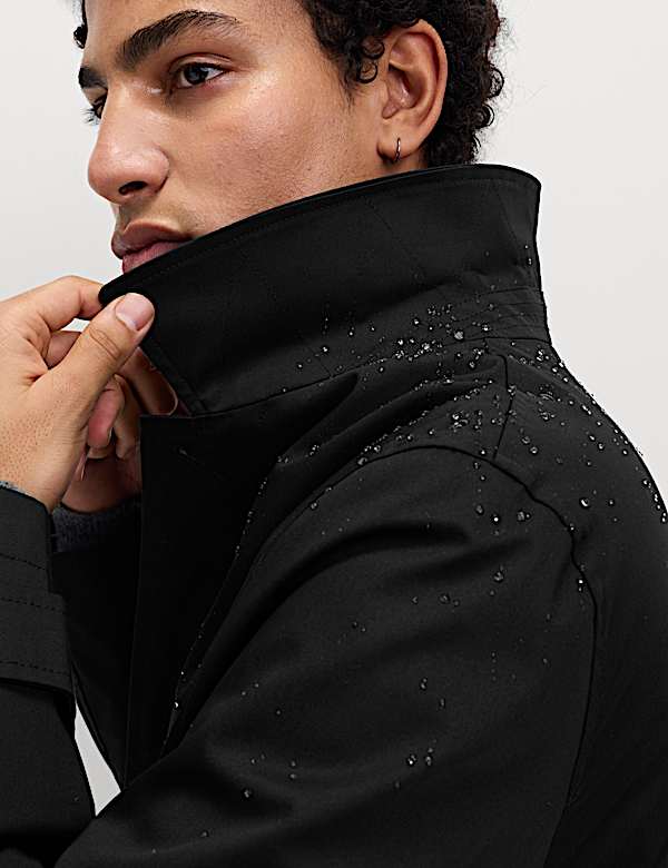 Cotton Blend Car Coat Mac - US