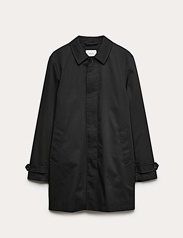Cotton Blend Car Coat Mac - US