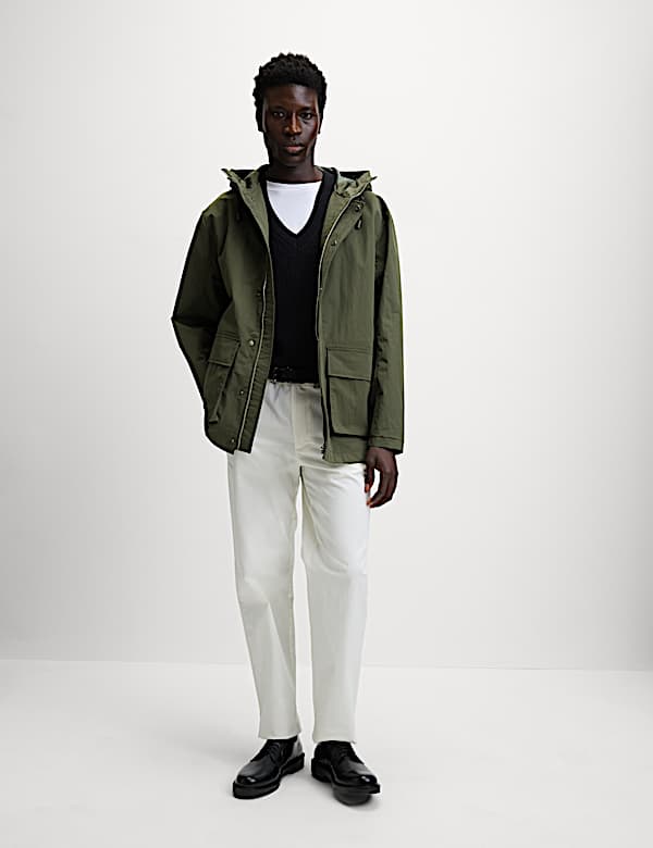 Cotton Rich Hooded Utility Jacket - CA