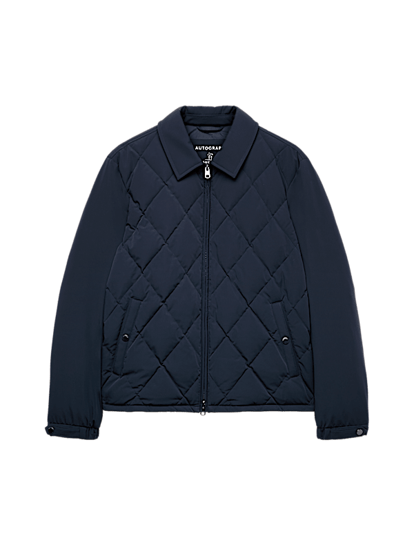 Diamond Quilted Collared Jacket