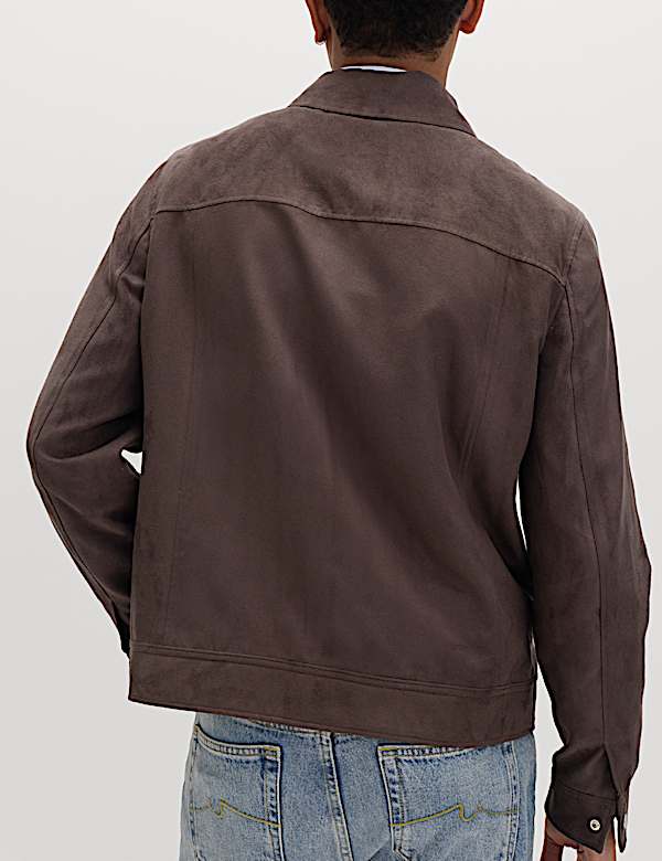 Faux Suede Trucker - GR