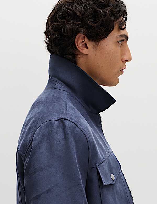 Faux Suede Trucker - LU