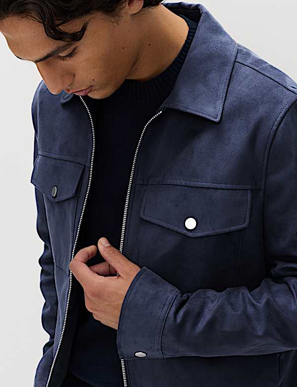 Faux Suede Trucker - LU