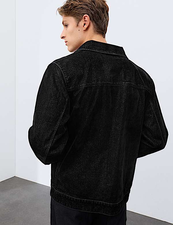 Flocked Denim Jacket - NZ