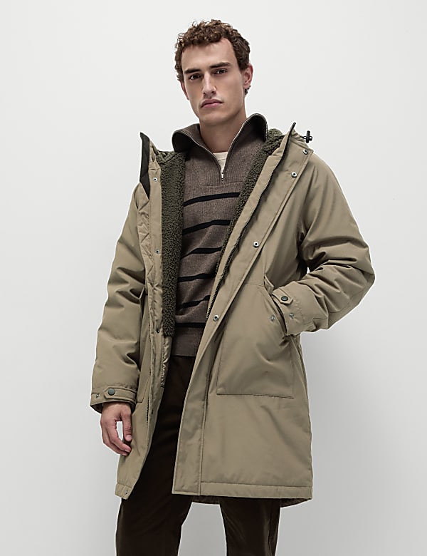 Borg Lined Hooded Parka - FR