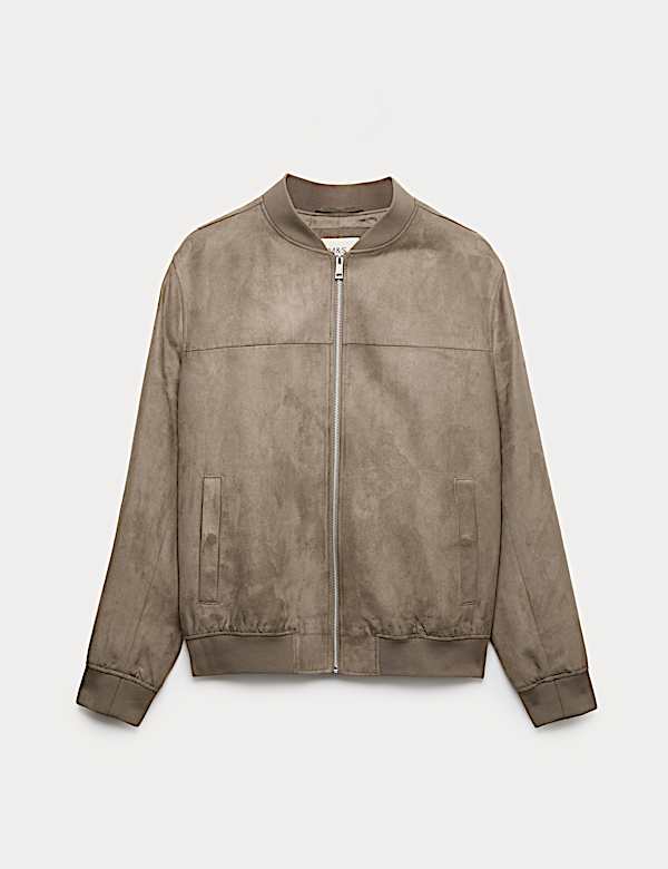 Faux Suede Bomber - AU