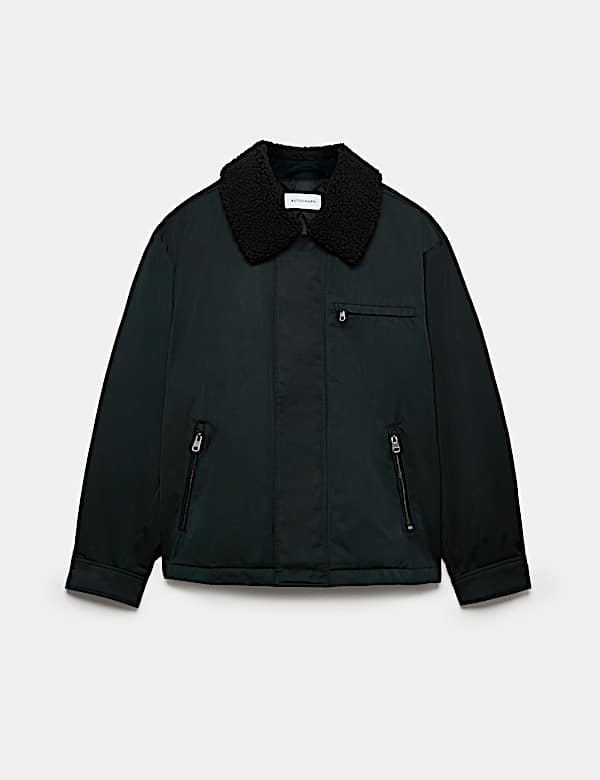 Nylon jack met kraag van shearling - BE