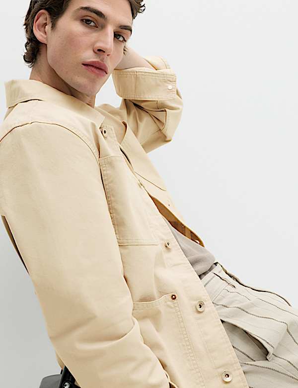 Pure Cotton Utility Jacket - AT