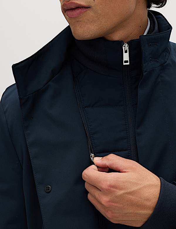 Funnel Neck Mac with Stormwear&trade; - US