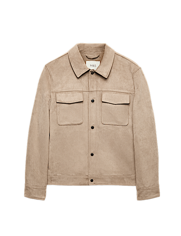 Faux Suede Overshirt