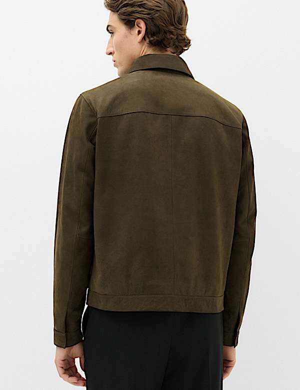 Chaqueta Harrington de piel - US