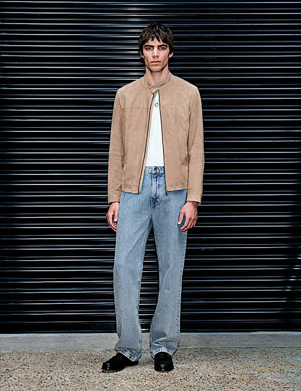 Suede Cafe Racer Jacket