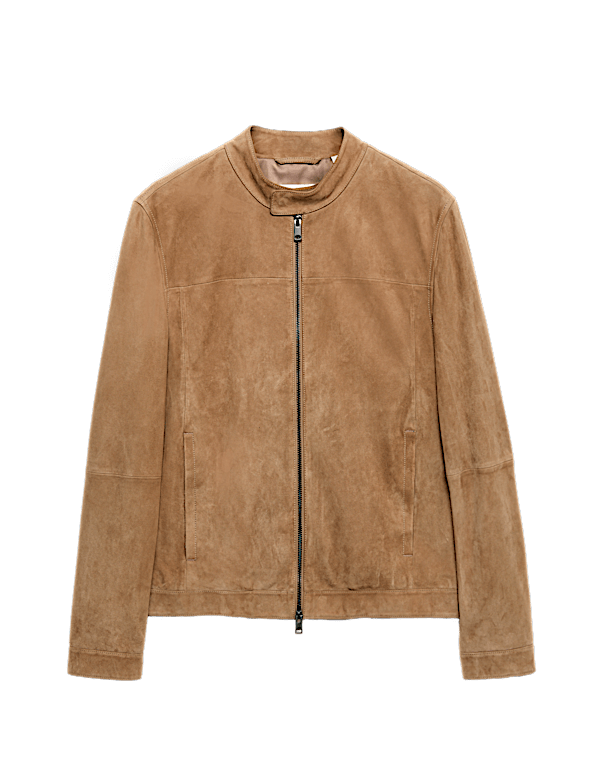 Suede Cafe Racer Jacket