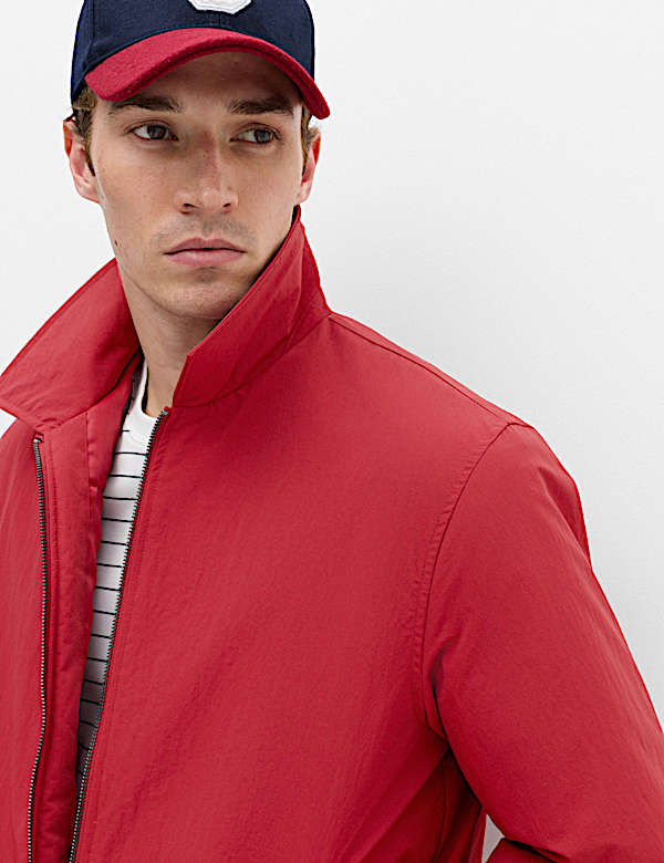 Zip Through Padded Harrington Jacket - GR
