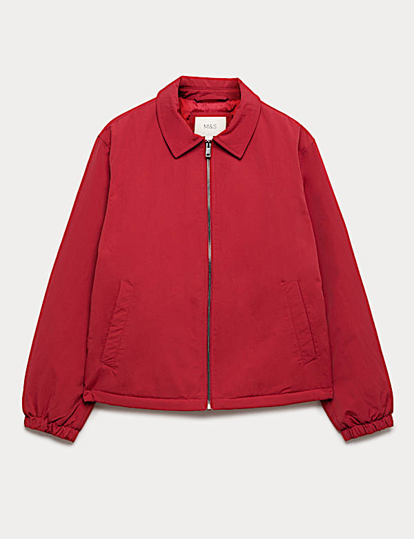 Zip Through Padded Harrington Jacket - GR