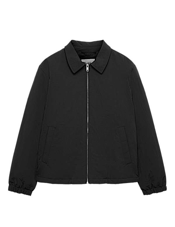 Zip Through Padded Harrington Jacket
