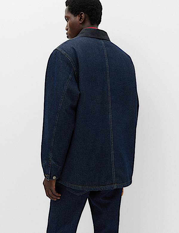 Borg Lined Denim Barn Jacket