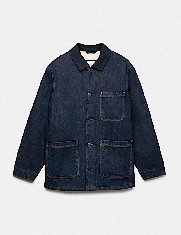 Pure Cotton Barn Jacket With Borg Lining - CA