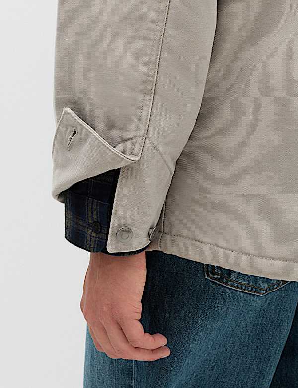 Borg Lined Denim Barn Jacket