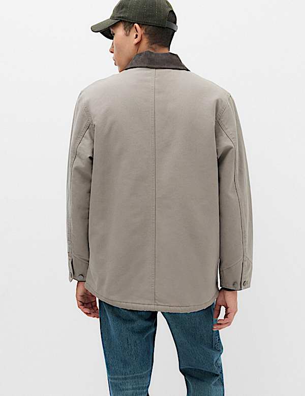 Borg Lined Denim Barn Jacket