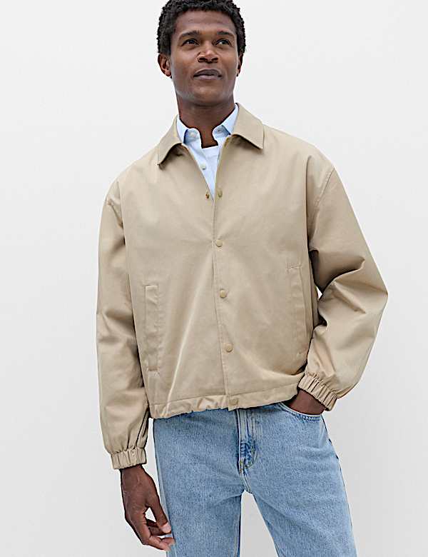 Cotton Blend Coach Jacket