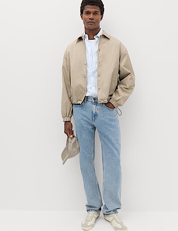 Cotton Blend Coach Jacket - KG