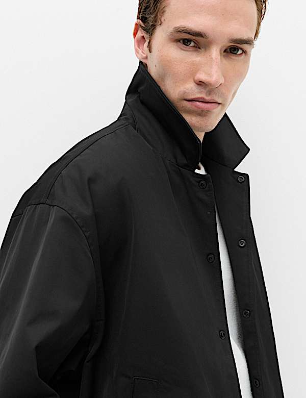 Veste de coach en coton m&eacute;lang&eacute; - FR