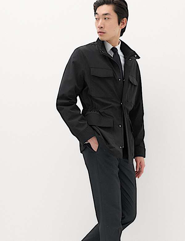 4 Pocket Funnel Neck Jacket - CA