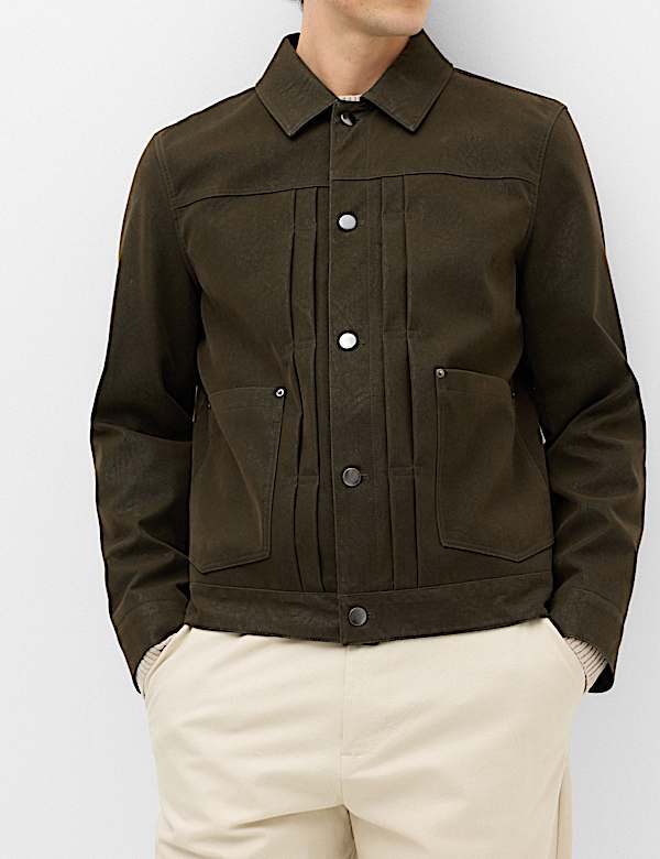 Faux Suede Utility Jacket