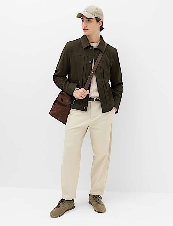 Faux Suede Utility Jacket