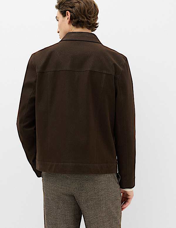 Faux Suede Utility Jacket - US
