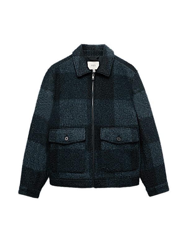 Boucl&eacute; Zip Through Jacket