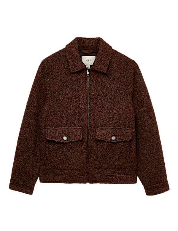 Boucl&eacute; Zip Through Jacket