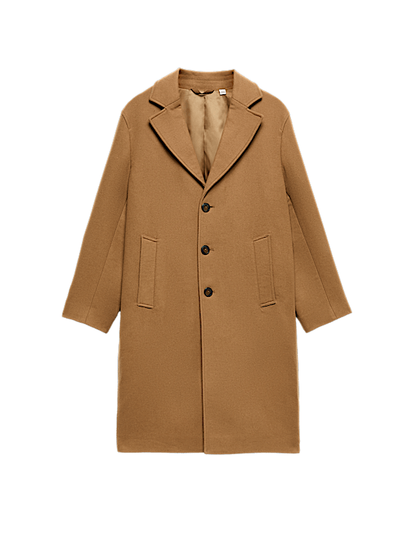 Wool Blend Revere Coat