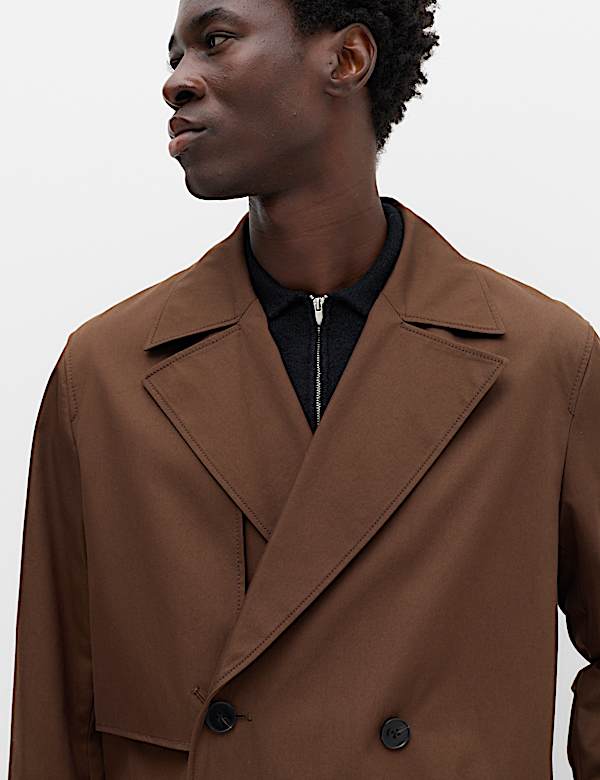 Pure Cotton Double Breasted Trench Coat - JE