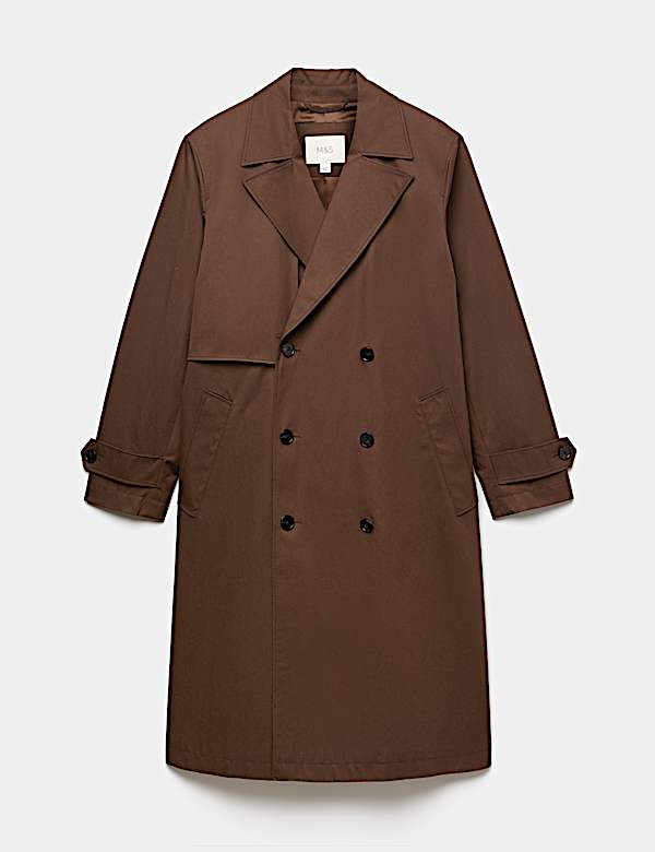Pure Cotton Double Breasted Trench Coat - JE