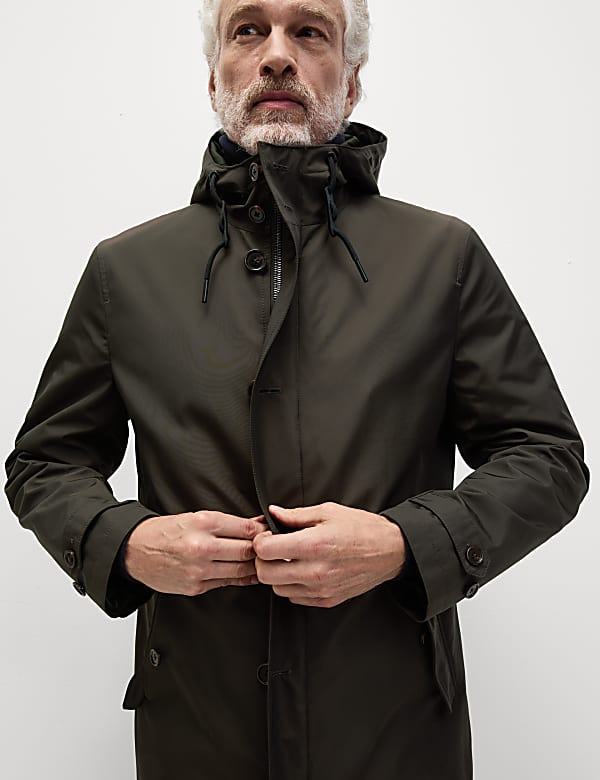 Hooded Mac with Stormwear KHAKI Coats M S JE
