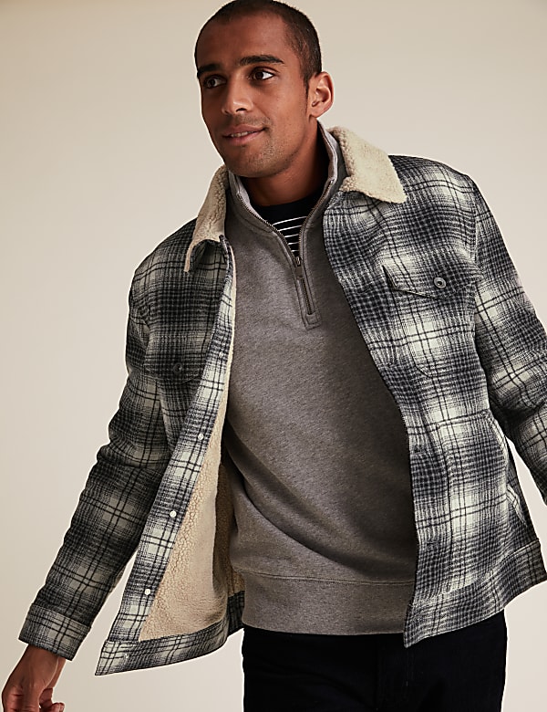 Borg Lined Wool Trucker