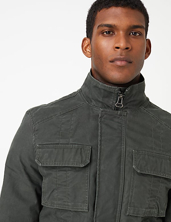 Funnel neck utility jacket on sale