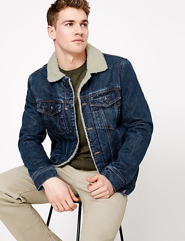 Chaqueta denim con forro de borreguito - ES