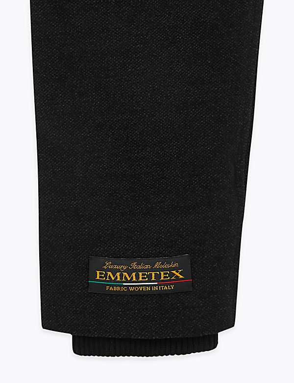 Moleskin Funnel Neck Overcoat