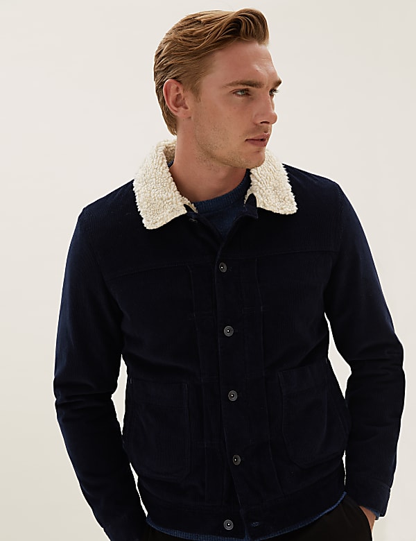 Pure Cotton Cord Trucker Jacket