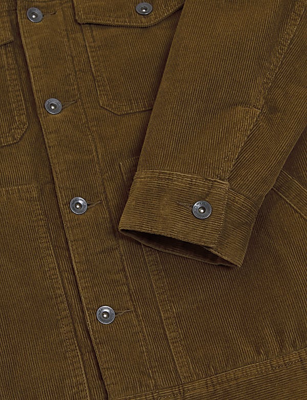 Pure Cotton Utility Borg Lined Jacket