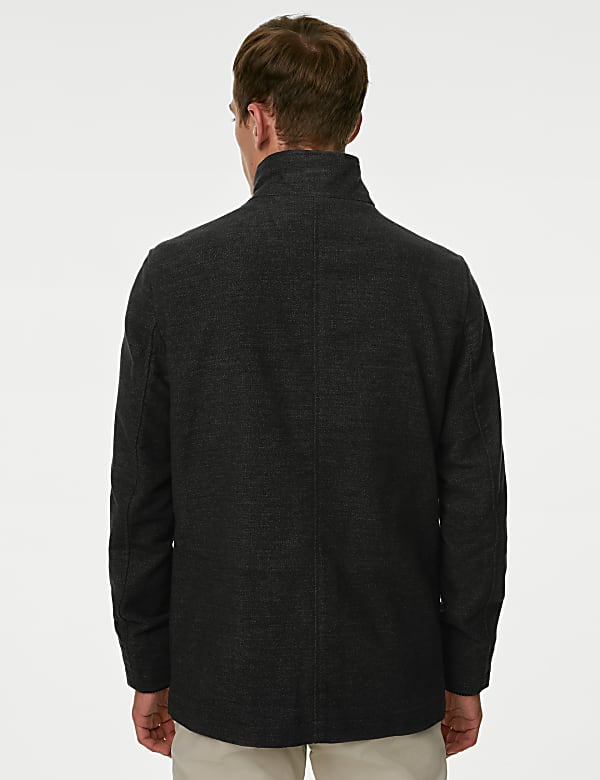 Funnel Neck Moleskin Jacket