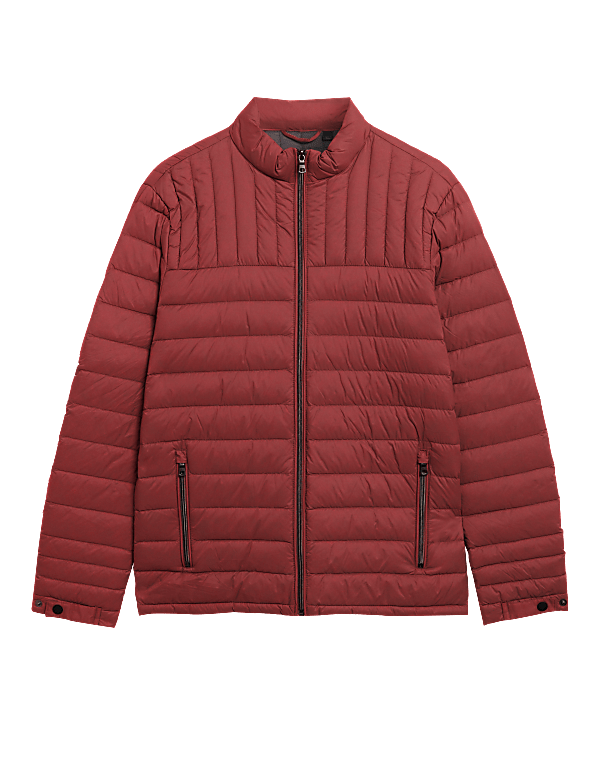 Pure Polyamide Plain High Neck Jacket